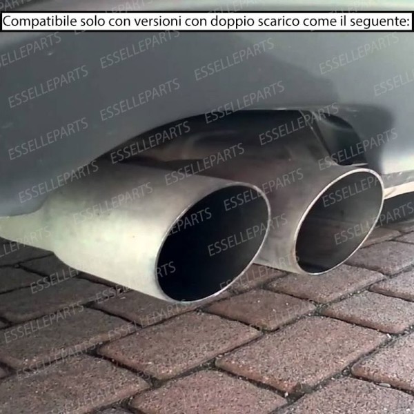 Terminale Di Scarico Doppio Audi A3 8P Pre-Restyling Sportback In Acciaio