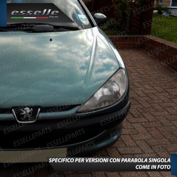 Conversione Fari Full LED 6000K Peugeot 206 206 CC con Fari a parabola singola