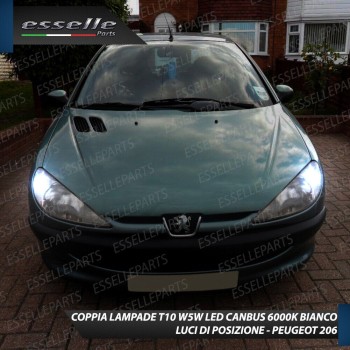 Conversione Fari Full LED 6000K Peugeot 206 206 CC con Fari a parabola singola