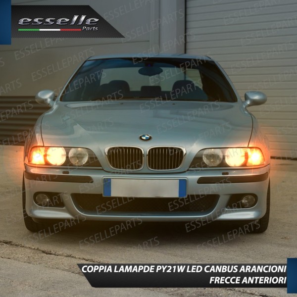 Coppia Frecce Anteriori Py21W 35 LED Canbus Bmw Serie 5 E39 con frecce Trasparenti