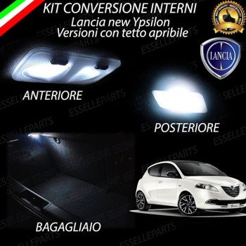 Kit LED interni Medium Pack 6000K Canbus Lancia Ypsilon 846 con plafoniera doppia