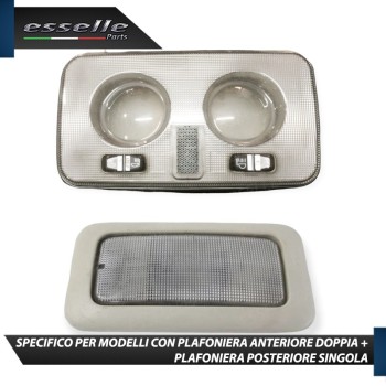 Kit LED interni Medium Pack 6000K Bianco Canbus Lancia Ypsilon 846 con plafoniera doppia