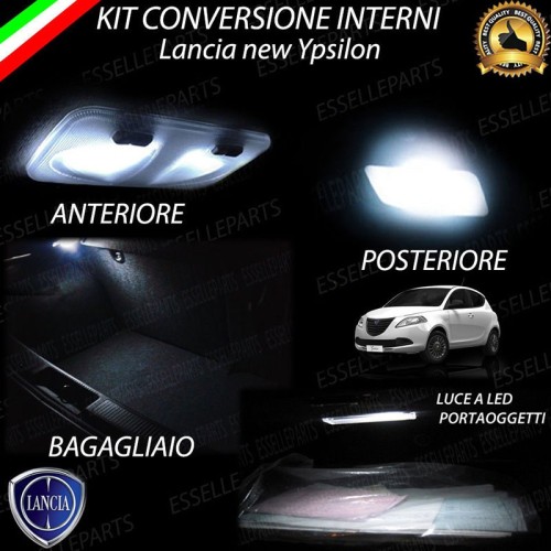 Kit LED interni + LED Targa 6000K Bianco Canbus Lancia Ypsilon 846 con plafoniera doppia