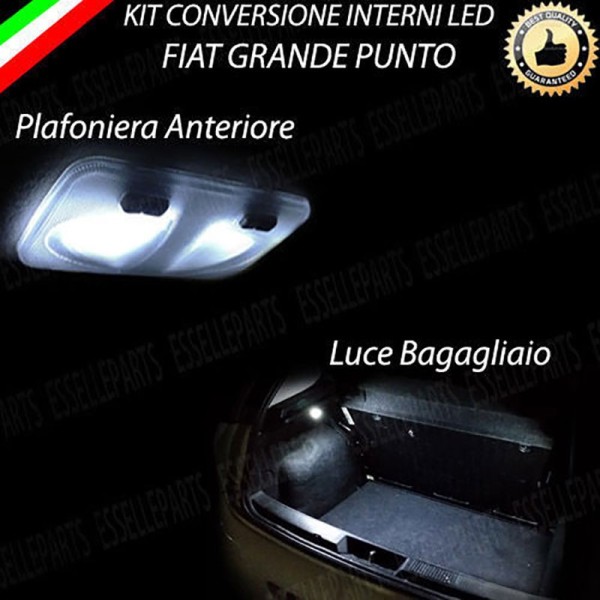 Kit LED interni Medium Pack 6000K Canbus Fiat Grande Punto con plafoniera doppia