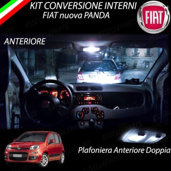 Kit LED interni Basic Pack 6000K Canbus Fiat Panda MK3 con plafoniera doppia