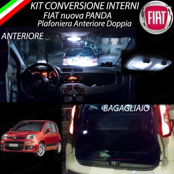 Kit LED interni Completo 6000K Canbus Fiat Panda MK3 con plafoniera doppia