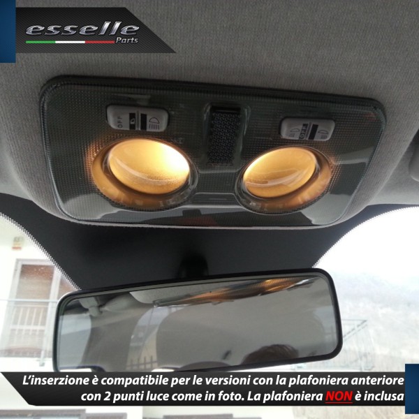 Kit LED interni + Luci targa LED 6000K Canbus Fiat Panda MK3 con plafoniera doppia