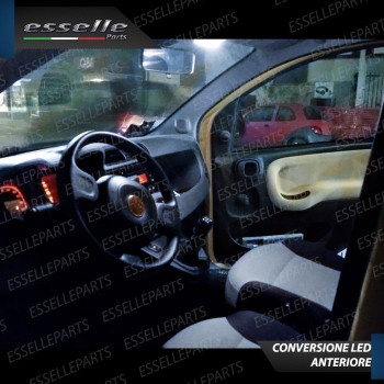 Kit LED interni + Luci targa LED 6000K Canbus Fiat Panda MK3 con plafoniera doppia