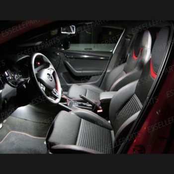 Kit LED interni Basic Pack 6000K Bianco Canbus Skoda Octavia MK3 5E con Tetto Panoramico