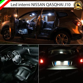 Kit LED interni + Luci targa LED 6000K Bianco Canbus Nissan Qashqai J10 con Tetto Panoramico