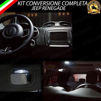 Kit LED interni Completo 6000K Bianco Canbus Jeep Renegade con Tetto Panoramico Kit LED interni Completo 6000K Bianco Canbus Jeep Renegade con Tetto Panoramico
