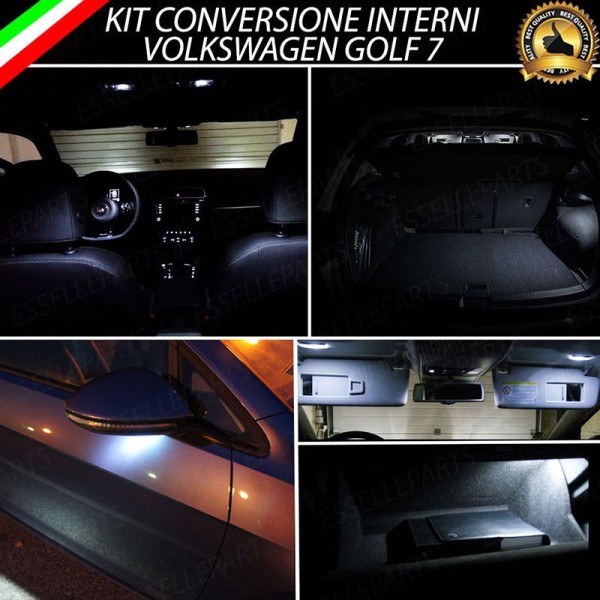 Kit LED Interni Comleto + LED Antipozzanghera VW Golf MK7 con interni alogeni