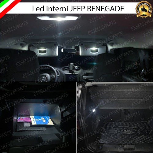 Kit LED interni Completo 6000K Bianco Canbus Jeep Renegade senza tetto panoramico