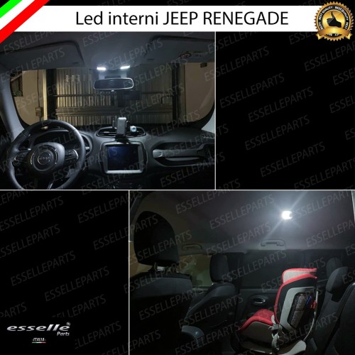 Kit LED interni Basic Pack 6000K Bianco Canbus Jeep Renegade senza tetto panoramico