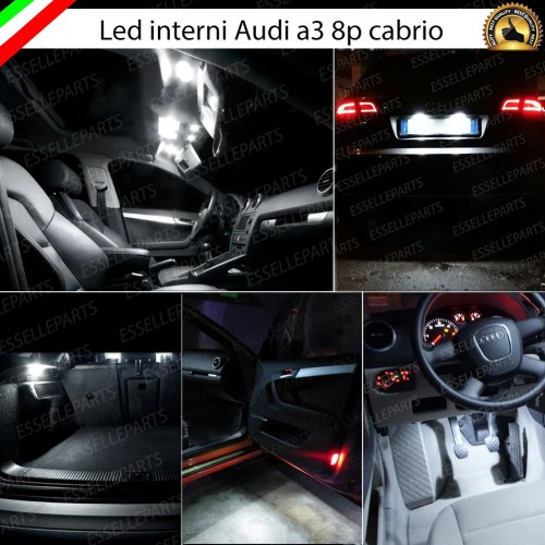 Kit LED interni completo + Luci targa LED 6000K Audi A3 8P Pre-Restyling cabrio