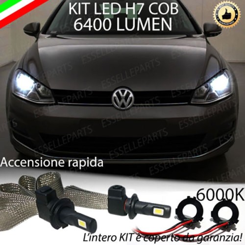 Kit Full LED H7 6400 LUMEN Anabbaglianti VW GOLF VII + portalampade specifici