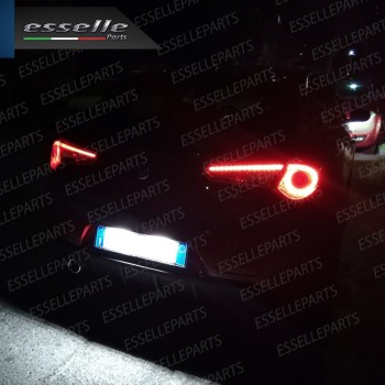 Coppia Placchette Targa LED Complete Da 18 LED Canbus 6000K Bianco Alfa Romeo Giulietta