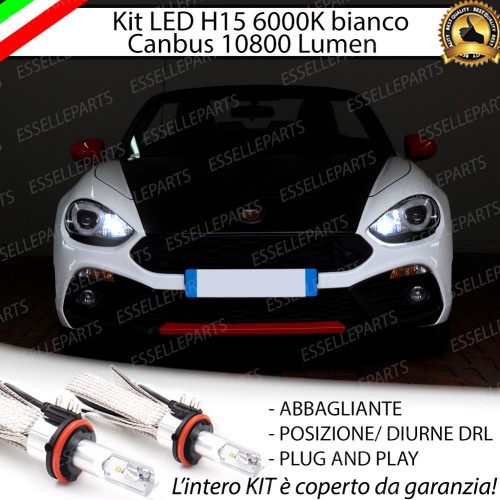 Kit Luci Diurne/Abbaglianti Fiat 124 Spider 6000K Bianco CANBUS