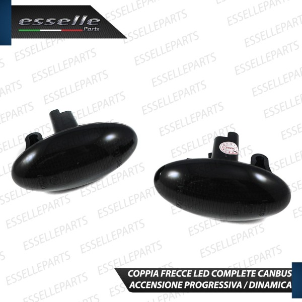 Placchette Dinamiche Nere Fumè Laterali Per Frecce Specifiche Per Peugeot 206 / 206 Cc