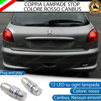 Coppia Lampade LED Bay15D Stop / Posizione Posteriori Per Peugeot 206 206 Cc
