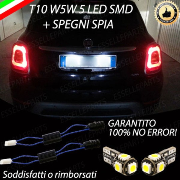 Coppia Lampade LED Luci Targa 5 LED Canbus 6000K Fiat 500X