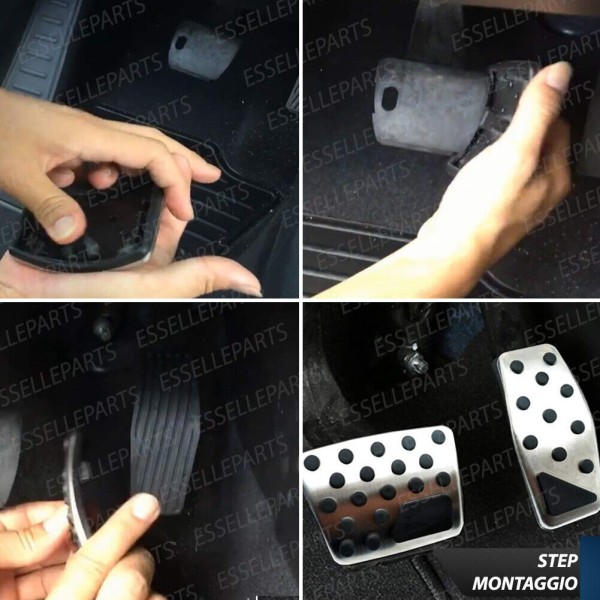 Set Copripedali Completo Per Cambio Automatico Specifici Per Fiat 500X fino 2016