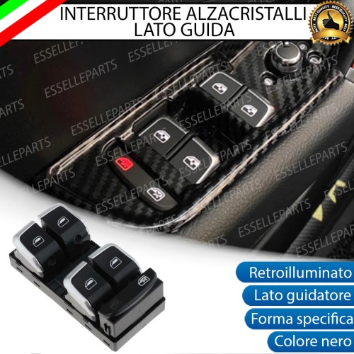 Interruttore Alzacristalli Lato Guidatore Nero / Cromo Per Audi A1