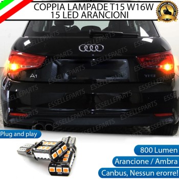 Coppia Frecce Posteriori T15 W16W 15 LED Canbus Per Audi A1 Fino al 2014 Coppia Frecce Posteriori T15 W16W 15 LED Canbus Per Audi A1 Fino al 2014