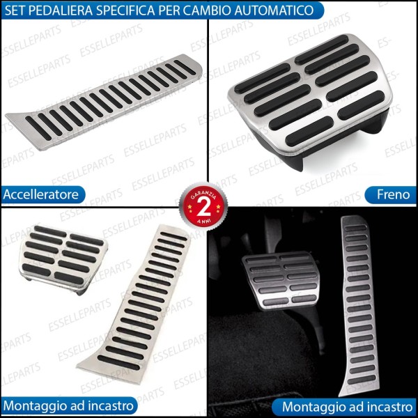 Set Copripedali Pedaliera Per Cambio Automatico Audi A3 8P 8Pa pre-Restyling