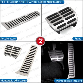 Set Copripedali Pedaliera Per Cambio Automatico Audi A3 8P 8Pa pre-Restyling Set Copripedali Pedaliera Per Cambio Automatico Audi A3 8P 8Pa pre-Restyling