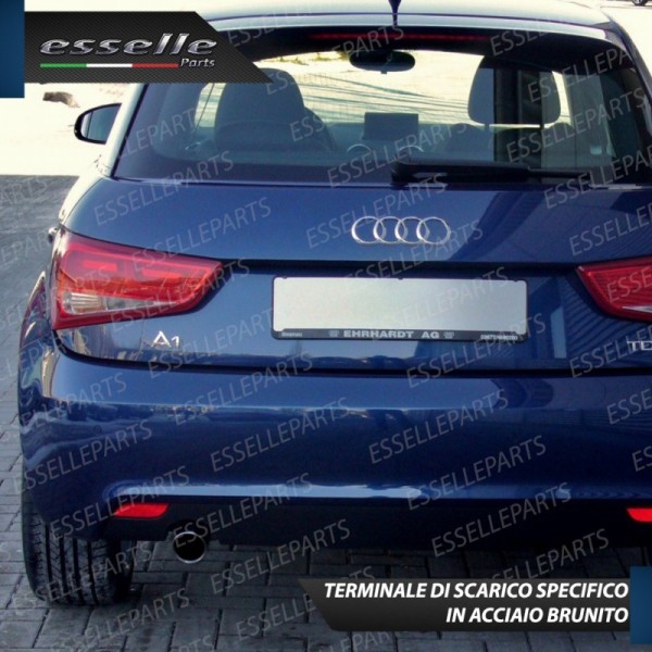 Terminale Di Scarico Nero Brunito Inox Per A1 In Acciaio