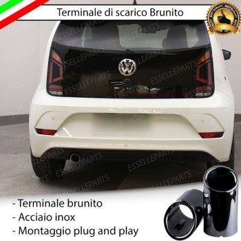 Terminale Di Scarico Nero Brunito Inox Per UP In Acciaio