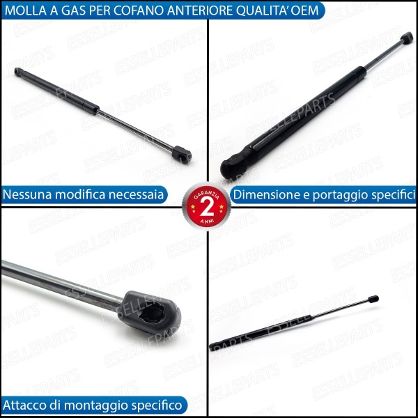 Ammortizzatore Molla A Gas Pistoncino Cofano Anteriore Audi A3 8P 8Pa
