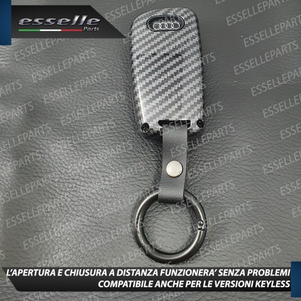 Cover Carbon Look In Plastica Rigida Di Protezione Specifica Per Chiave Audi A3 8V