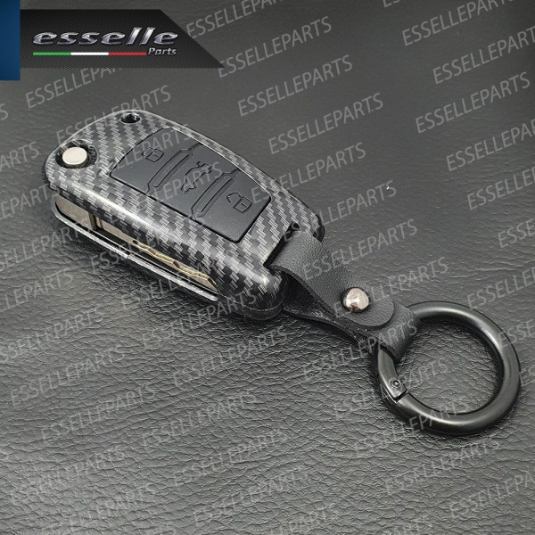 Cover Carbon Look In Plastica Rigida Di Protezione Specifica Per Chiave Audi A3 8V