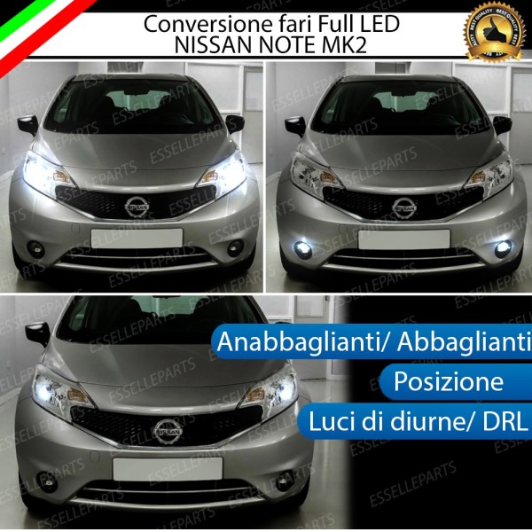 Conversione Fari Full LED 8000 Lumen 6000K LED NISSAN NOTE MK2