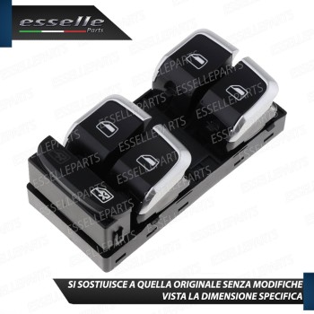 Interruttore Alzacristalli Lato Guidatore Nero / Cromo Per Audi A3 8V Interruttore Alzacristalli Lato Guidatore Nero / Cromo Per Audi A3 8V