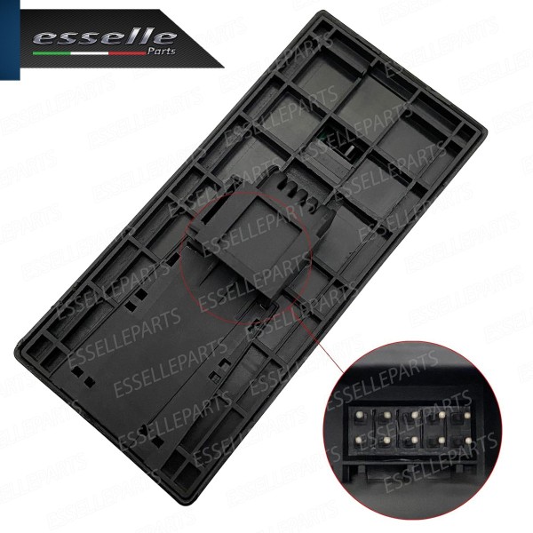 Interruttore Alzacristalli Lato Guidatore Nero / Cromo Per Audi A3 8V