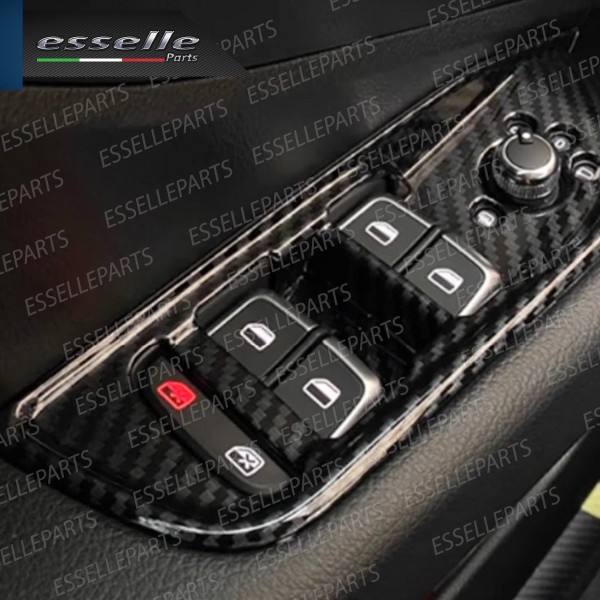 Set Completo Pulsantiera Pulsanti Alzacristalli Nero Cromato Per Audi A3 8V