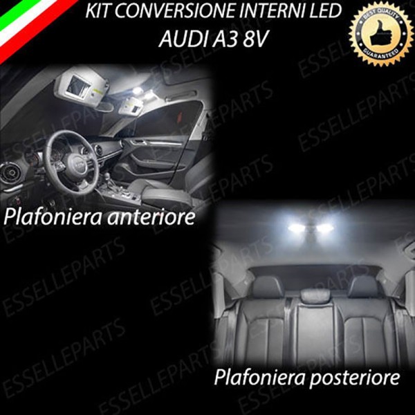 Kit LED interni Basic Pack 6000K Luce Bianca Canbus Audi A3 8V