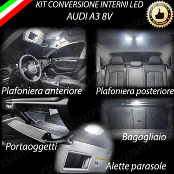 Kit LED interni Completo 6000K Luce Bianca Canbus Audi A3 8V Kit LED interni Completo 6000K Luce Bianca Canbus Audi A3 8V