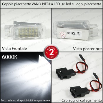 Coppia Placchette Complete Da 18 LED Vano Piedi Posteriore LED Audi A3 8V Coppia Placchette Complete Da 18 LED Vano Piedi Posteriore LED Audi A3 8V