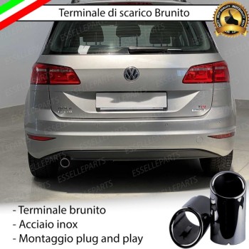 Terminale Di Scarico Nero Brunito Inox Per Sportsvan In Acciaio