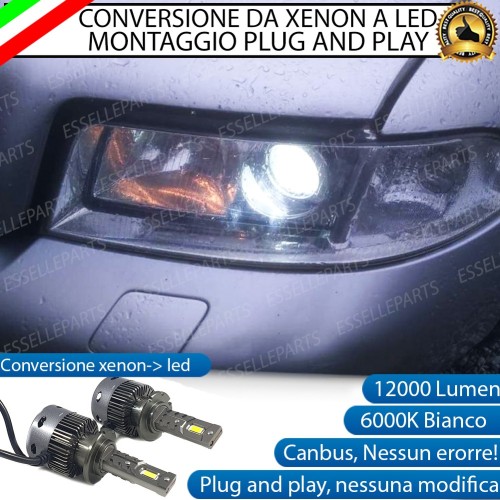 Coppia Lampade D2S LED Da Xenon A LED 12000 Lumen 6000K Audi A4 B5
