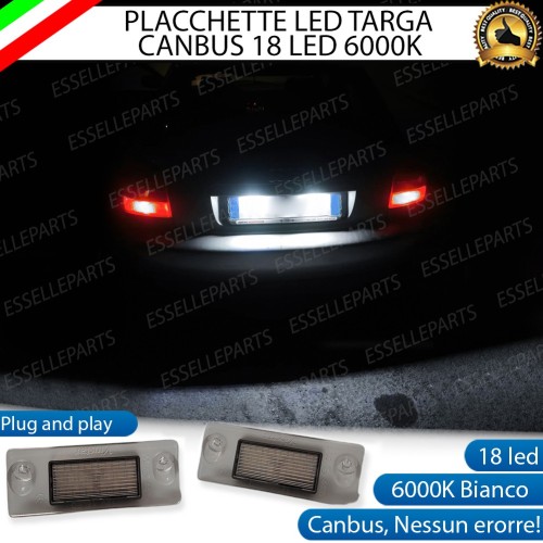 Coppia Placchette Targa LED Complete Da 18 LED Canbus 6000K Bianco Audi A4 B5