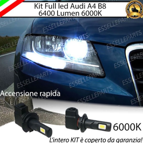 Kit Full LED H7 6400 Lumen 6000K bianco Abbaglianti Audi A4 B8 Pre-Restyling