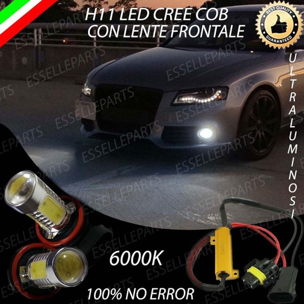 Luci Fendinebbia H11 LED 900 Lumen 6000K bianco Audi A4 B8