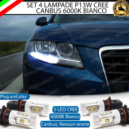 Set 4 Luci Di Posizione / Diurne 18 LED 6000K Canbus P13W Audi A4 B8 Pre-Restyling