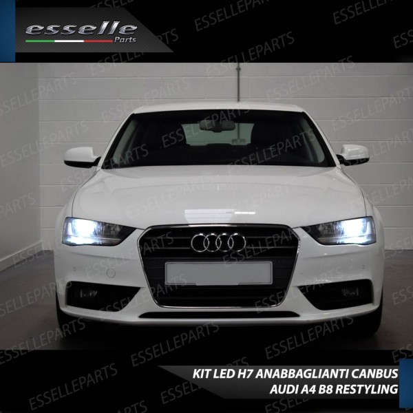 Kit Full LED H7 6400 Lumen 6000K bianco Anabbaglianti Audi A4 B8 Restyling