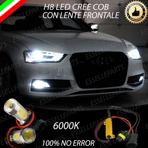 Luci Fendinebbia H8 LED 900 Lumen 6000K bianco Audi A4 B8 Restyling